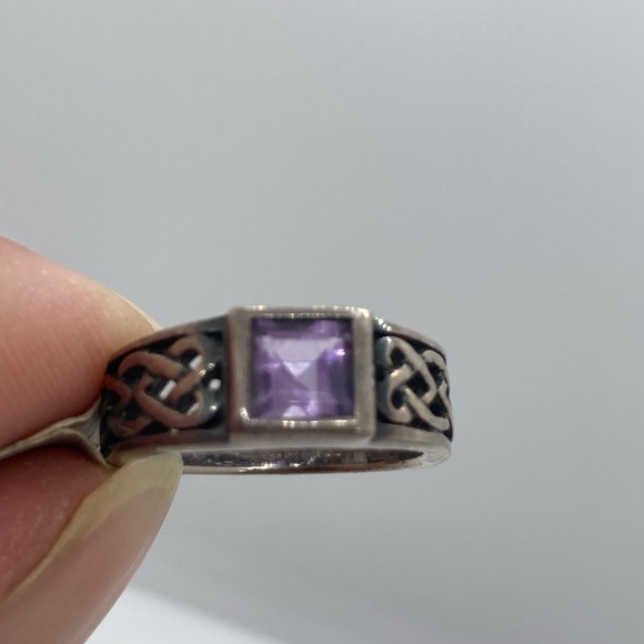 BOGO50 Sterling silver amethyst ring - Picture 1 of 6